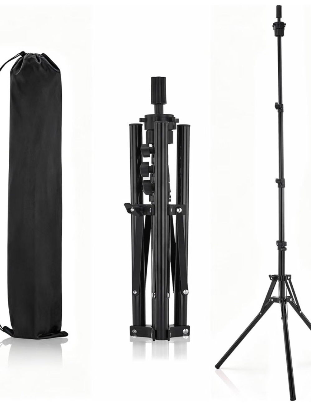 Adjustable Black Tripod Stand for Wig stand